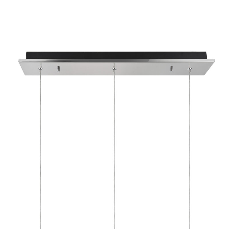 3 - Light Kitchen Island Pendant, Chrome