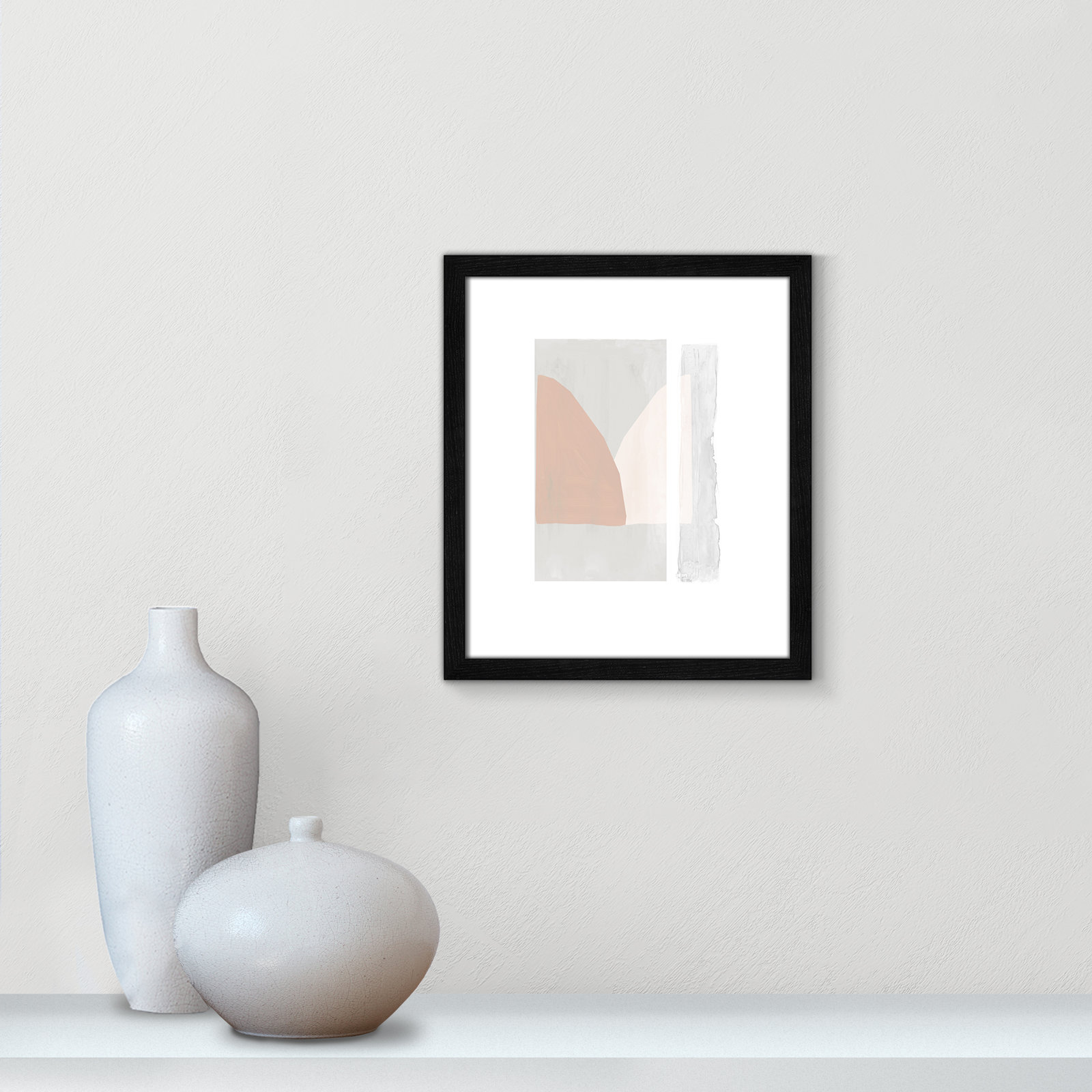 Lora "Soft And Light" Print by Tom Reeves, 15" H x 13" W x 0.75" D, Black Wood Framed Paper