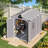 6X8 FT Outdoor Storage Shed, Weather-Resistant Shed With Lockable Double Doors & Built-In Floor, Sloped Roof Outdoor Shed For Backyard, Patio & Lawn, Gray-121909652-128501932