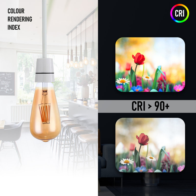 8W E27 Dimmable LED Vintage Edison GLS Light Bulb Amber