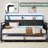 Twin Daybed with Trundle Bed, Bed Frame With  Charging Station,LED Lights And Storage Pockets-1800164163