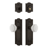 Nostalgic Warehouse Meadows Entry Set with White Waldorf Crystal Knob
