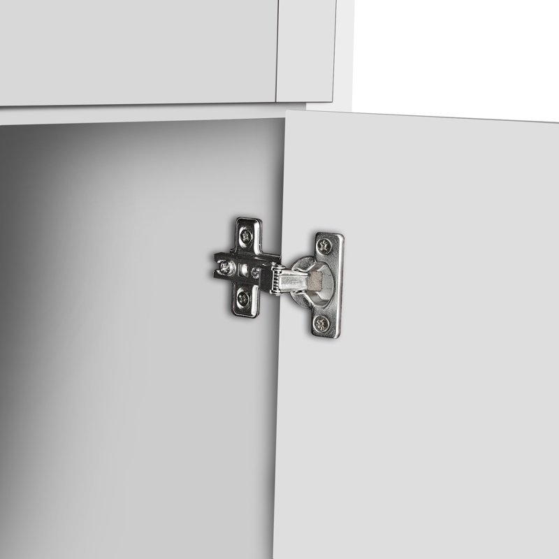 Grande armoire de rangement avec 8 portes et 4 tablettes pour le salon, la cuisine et le bureau