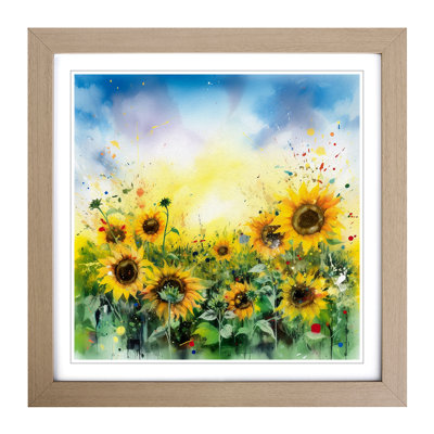 Sunflower Field No.2 - Framed Print