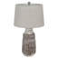Ensemble de 2 lampes de table Bora, abat-jour en jute, céramique brune, blanc vieilli-125317833-125317834