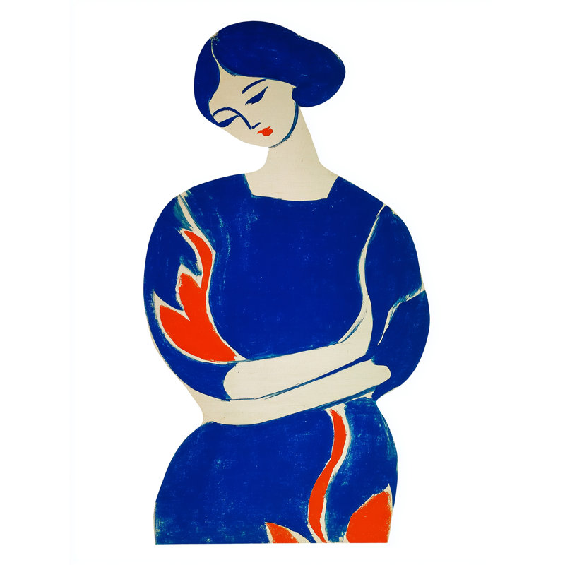 «Quiet Blue», art mural sur toile tendue, H 36 po x l 24 po x P 1,5 po