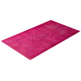 Overdyed Hand-Knotted Wool Modern-Contemporary Pink Area Rug 3' 1" x 5' 3"