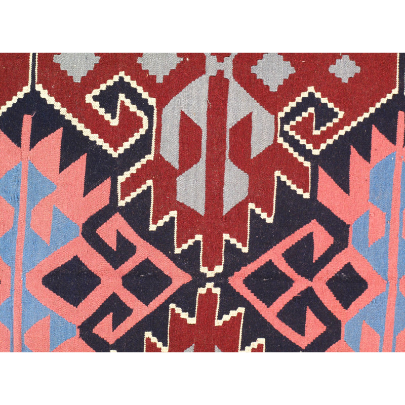Turkish Wool Southwestern Area Rug in Peach