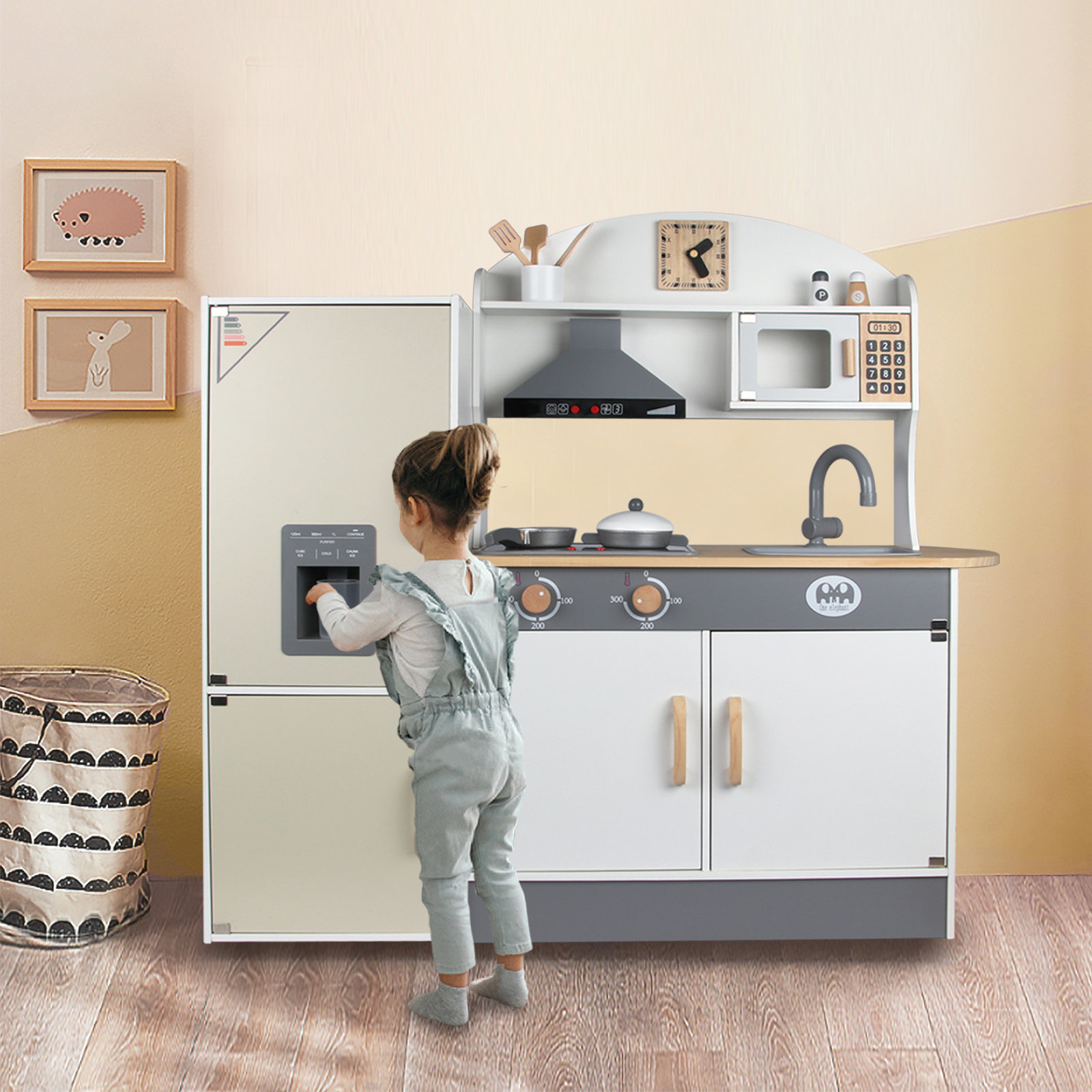 Wooden Play Kitchen Set