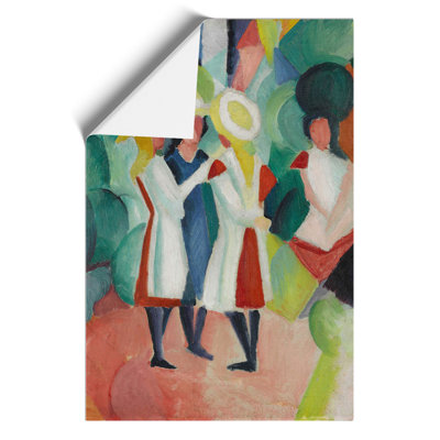 Three Girls by August Macke - Unframed Painting