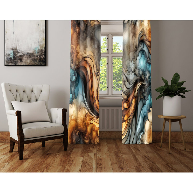 Paire de rideaux semi-transparents en polyester Dorsman, L 20 po x L 61 po