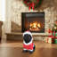 Statue festive de Noël carlin avec tenue de père Noël (pile incluse)-1955901682