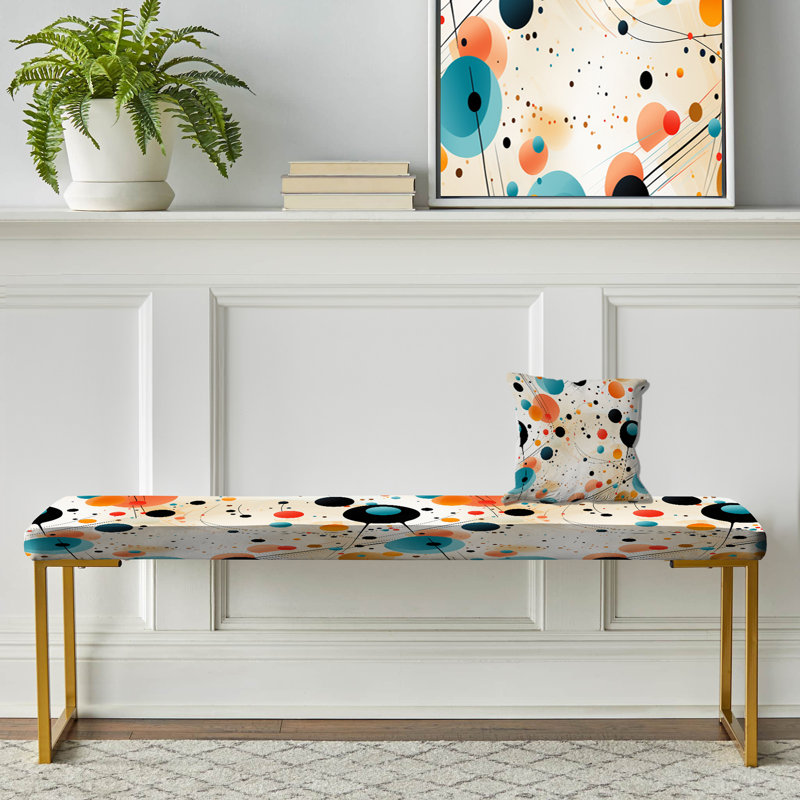Banc rembourré Fashion, Futurisme rétro à pois