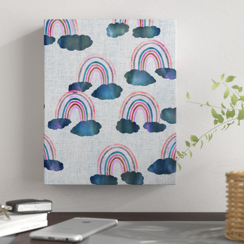 « just rainbows », impression sur toile, H 30 po x l 24 po x P 2 po