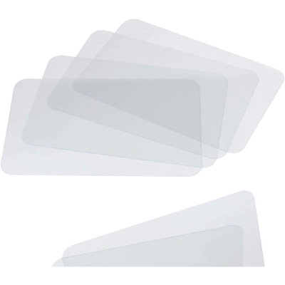 Ensemble de 4 napperons en plastique transparent pour protéger la table de salle à manger, le bureau, la peinture et la table