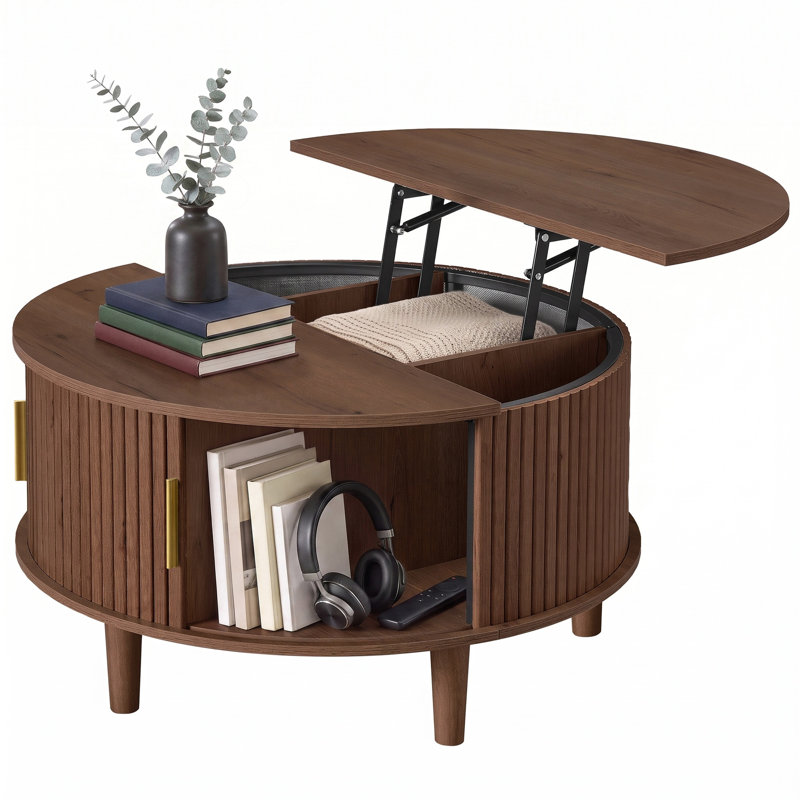 Table basse Mid-Century, Walnut
