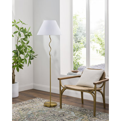 Lampe sur pied en laiton Hiram 62.3