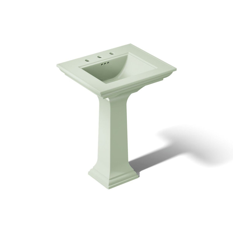 Memoirs® Stately 24" Pedestal Bathroom Sink with 4" Centerset Faucet Holes, 8" Centers, 34.75" H x 20.5" W x 24.5" L