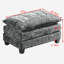 Nuage, tissu chenille respirant, gris, Sw501dgy - Canapé modulaire moderne pour les espaces de vie principaux, Avantage modulaire, Revêtement en velours, Siège généreux, Ajustement-295235328