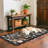 Hallway Rug Washable: Extra Long Floral Scalloped Carpet Non Slip Boho Rug for Indoor Entryway Stain Resistant Rug for Living Room-684027277-678585213