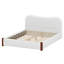 Lit plateforme contemporain tapissier avec pieds de support en bois-126447885