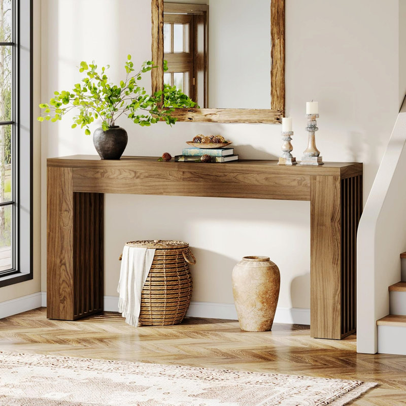 Farmhouse Console Table, Entryway Table For Hallway, Living Room And Small Spaces