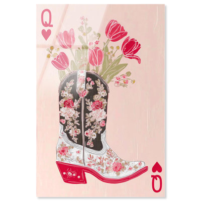 "Tulipes", carte de démarrage avec imprimé acrylique rose, par Art Remedy, prêt à accrocher, 24 x 36
