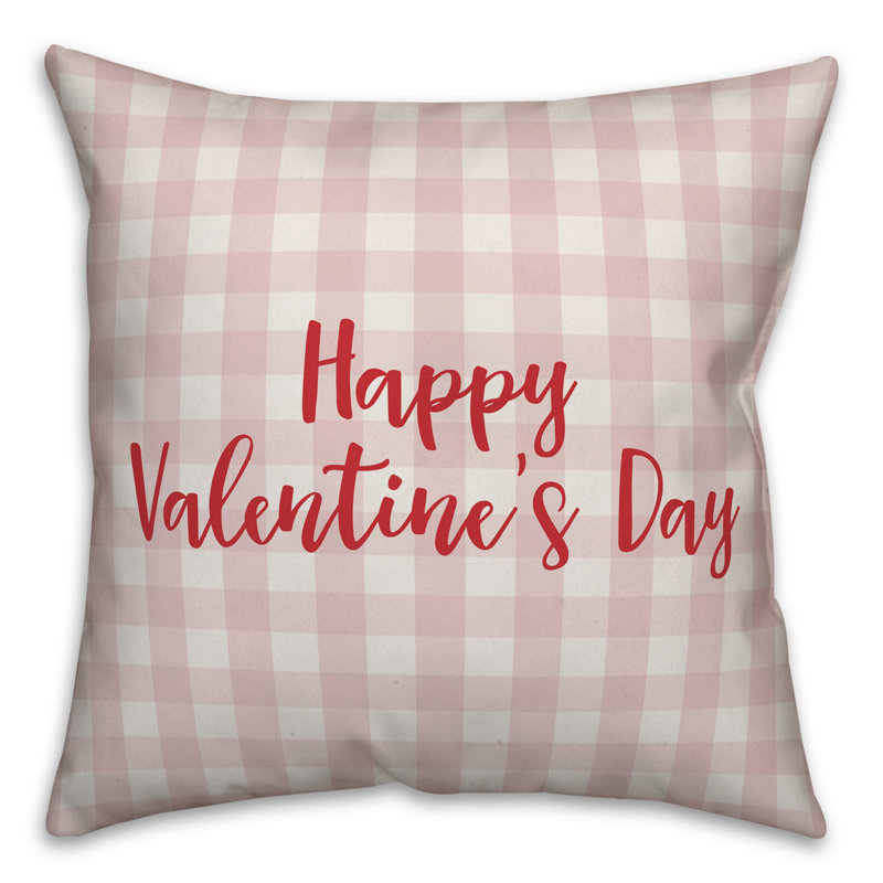Plaid Throw Pillow, Throw Pillow, Pink/Red