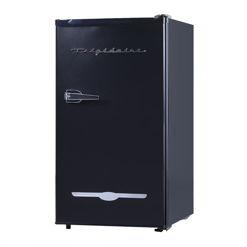 Frigidaire 3.2 Cu. Ft. Retro Compact Refrigerator with Chiller Compartment, Built-In Side Bottle Opener, Black