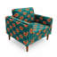 Ensemble de 2 fauteuils en velours côtelé à accoudoirs carrés de 40,6 po de largeur (ensemble de 2)