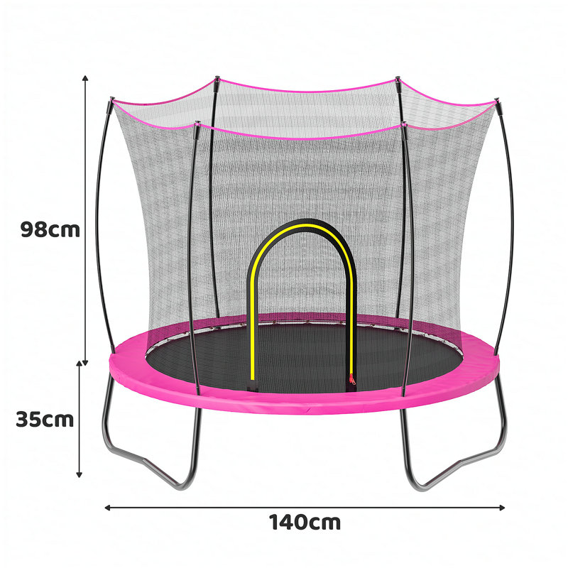 Rectangle trampoline--Elastic-PINK