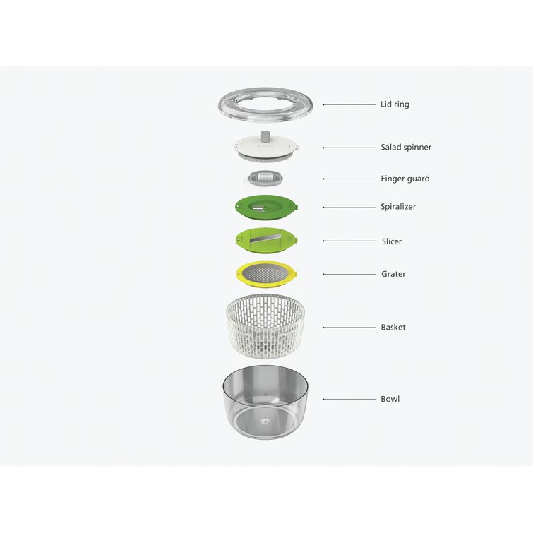 LIGHTSMAX Stainless Steel Salad Spinner