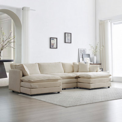 Canapé modulaire en tissu 4 pièces Jeffers Chenille