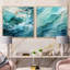 Clari - Ensemble de 2 collages carrés abstraits-101857210-101857209