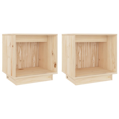 Gela 40cm W Solid Wood Bedside Table