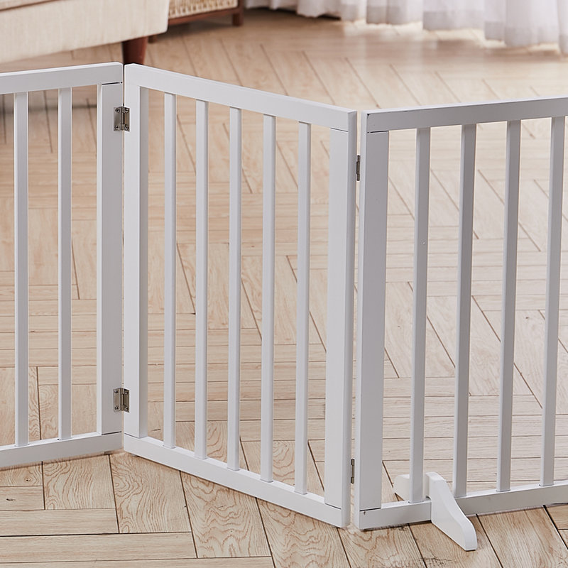 Wood Foldable Freestanding Pet Gate