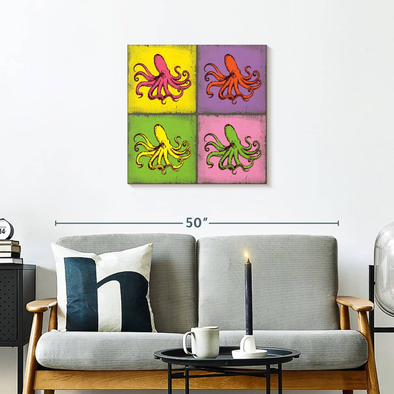 Pieuvre rétro Brampt, H 24 po x l 24 po
