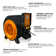 JumpOrange Bounce House Air Blower 1.5HP for Inflatables Bouncy Castle and Slides Commercial Cyclone Fan for Indoor and Outdoor Use
