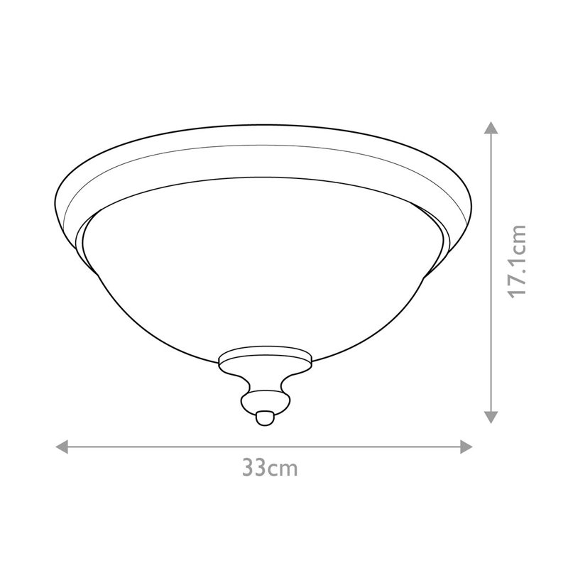 Tomblin Glass Flush Mount, Polished Nickel