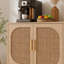 Buffet avec rangement, armoire de salle de bain décorative, avec deux portes et 4 compartiments de rangement, armoire avec pieds en bois massif, armoire pour vestibule, entrée, salon-60815499
