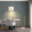 72＂ matte arch floor lamp with marble base, suitable for living room and corridor