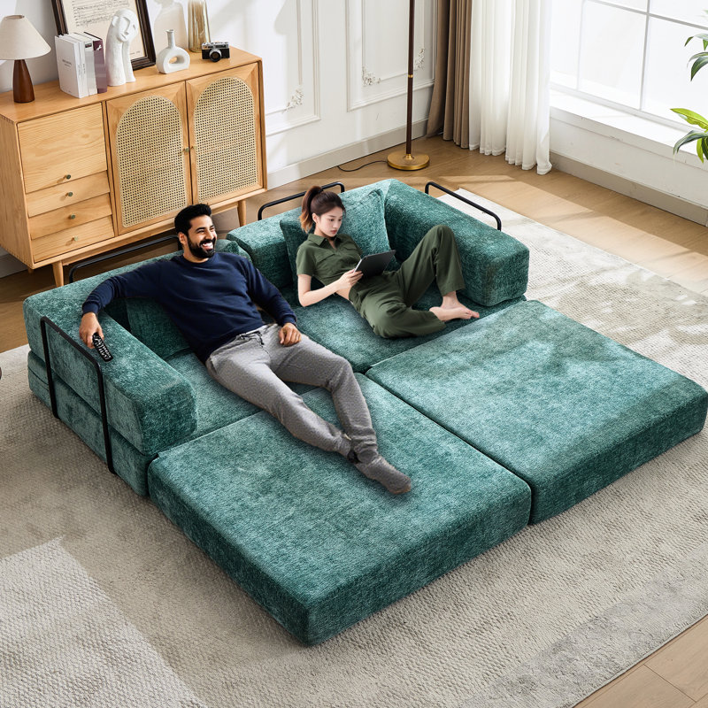 Plancher convertible foncé sans assemblage, lit modulaire désossé à 2 places en chenille pour lit compact, cadre fixe, salle de jeux