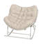 Chaise berçante d'extérieur en acier avec coussin Solvane-1358421627-1358421631