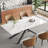 Mahjabin 9 - Piece  Dining Table Set 102.36'' Extendable Sintered Stone Table and 8 Faux Leather Chairs-627286277-627437078