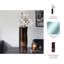Vase moderne en verre avec détail texturé nervuré et silhouette cylindrique, design décoratif élégant pour un look contemporain élégant-368009311