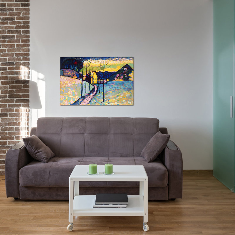 « Winter Landscape » par Wassily Kandinsky, reproduction d'art sur toile, H 8 po x l 12 po x P 0,75 po, Toile tendue