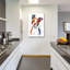 Art mural en verre Red Barrel Studio «Rainbow Dogs Red Boston Terrier» par Lindsay Kivi-1390863470