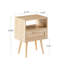 Table d'appoint avec tiroir, table de chevet moderne et pieds en bois massif Racie-1706288149