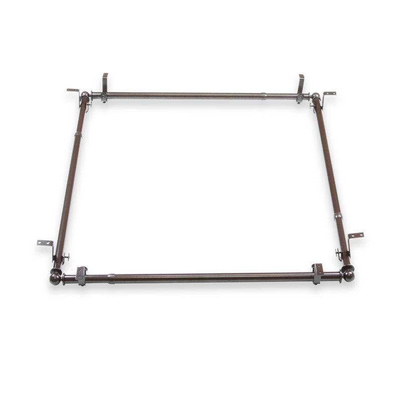 Tringle à rideaux simple ajustable 0,81 po Godley, Cacao, H 2,5 po x l 120 po x P 2,3 po