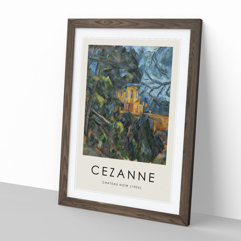 Chateau Noir by Paul Cezanne - Picture Frame Art Prints, Walnut, 36cm H x 27cm W x 2cm D